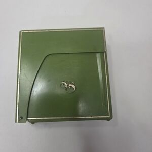 Vintage Green Compact Scale with Gold Accents